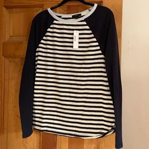 J Crew Baseball long sleeve tee